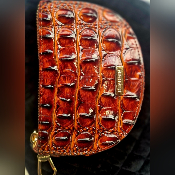 Brahmin Croc-Embossed Leather Coin Purse - Picture 1 of 6